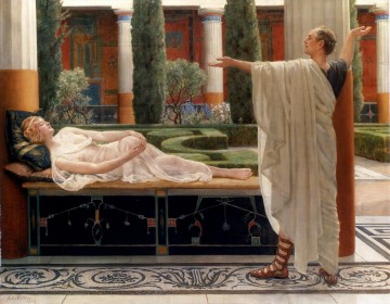 John Collier Painting - Horace y Lydia 1890 John Collier Orientalista prerrafaelita